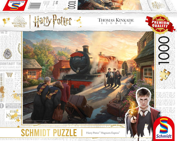 Puzzle Schmidt 1000 pièces Harry Potter, Poudlard Express sur le quai par Thomas Kinkade Studios