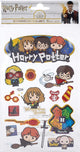 Planche de 15 stickers 3D Harry Potter chibi à relief et paillettes avec Harry, Ron et Hermione