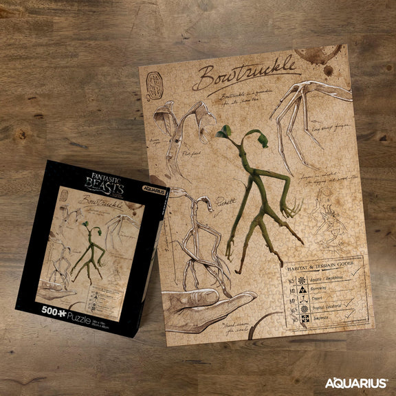 Puzzle 500 pièces Les Animaux Fantastiques avec le Botruc Pickett, croquis naturaliste