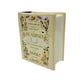 Petit vase en céramique crème en forme de livre Orgueil et Préjugés, 10 cm