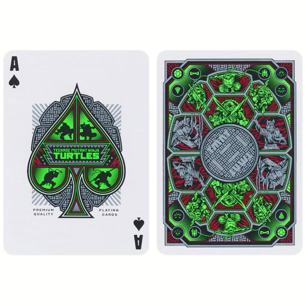 Jeu de cartes Theory11 Teenage Mutant Ninja Turtles, illustrations personnalisées