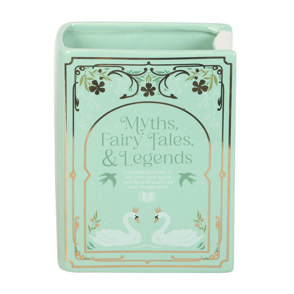 Vase en céramique en forme de livre vert pastel Myths, Fairy Tales & Legends, The Book Club