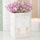 Vase en céramique en forme de livre blanc avec inscription dorée Good Vibes, The Book Club