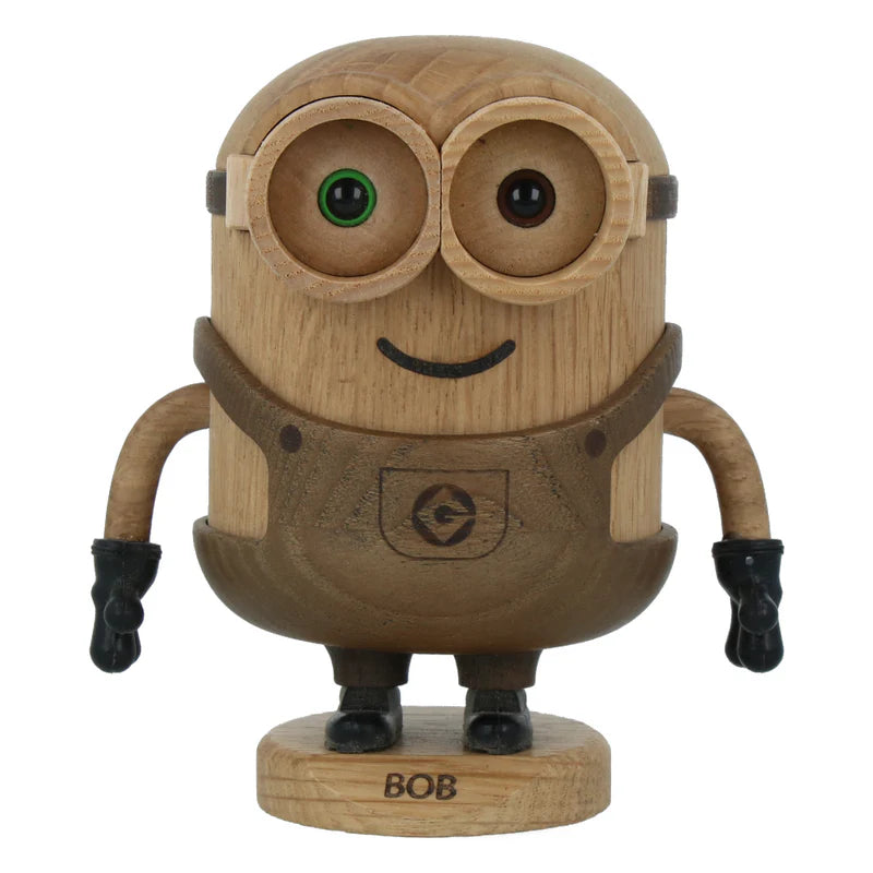 Figurine Bob des Minions petit modèle en chêne blanc et chêne fumé, design Boyhood