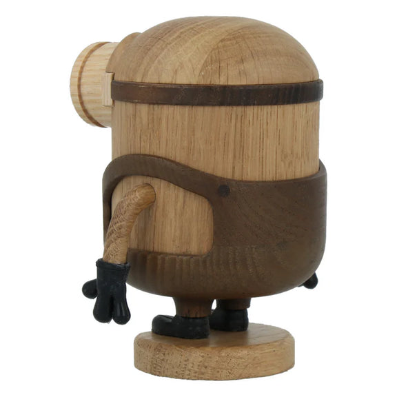Figurine Bob des Minions petit modèle en chêne blanc et chêne fumé, design Boyhood