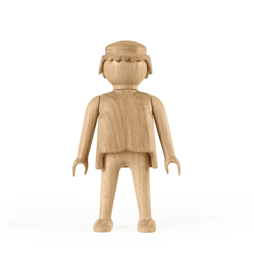 Figurine Playmobil grand modèle en chêne blanc européen Boyhood, objet décoratif haut de gamme
