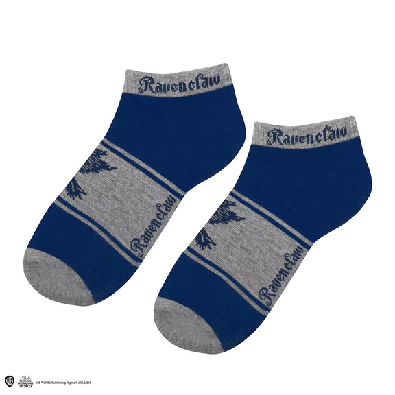 Lot de 3 paires de chaussettes Harry Potter Serdaigle bleu et gris avec aigle et écusson