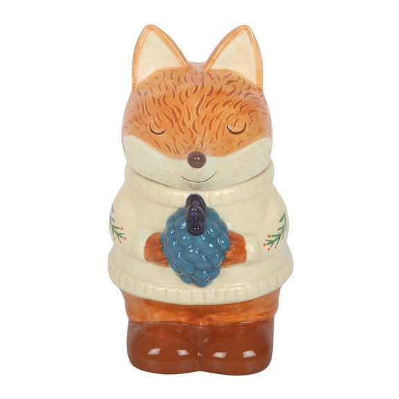 Brûle-parfum en forme de renard en céramique pour fondant parfumé et bougie chauffe-plat