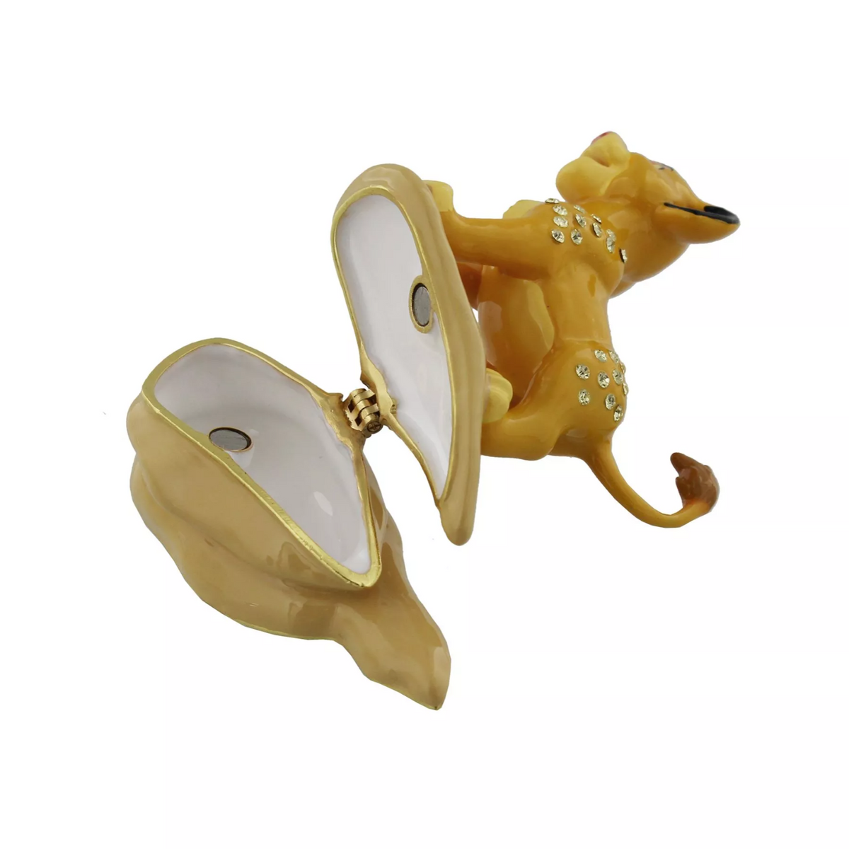 Boîte à bijoux Disney Simba Le Roi Lion émaillée avec cristaux dorés