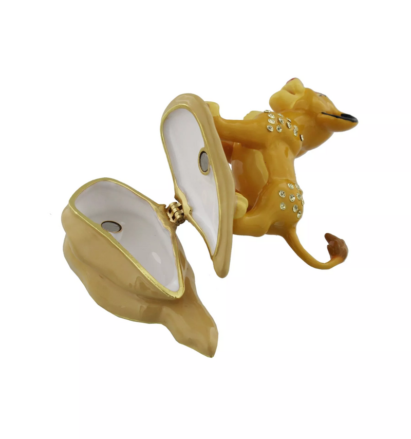 Boîte à bijoux Disney Simba Le Roi Lion émaillée avec cristaux dorés