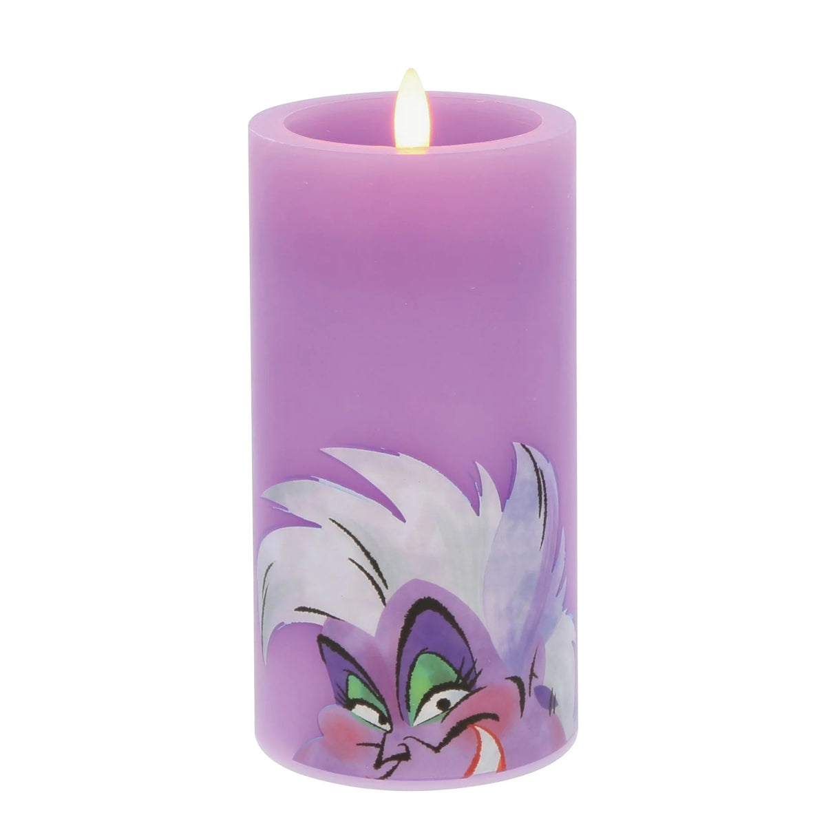 Bougie LED officielle Disney Ursula, design violet, sorcière de La Petite Sirène