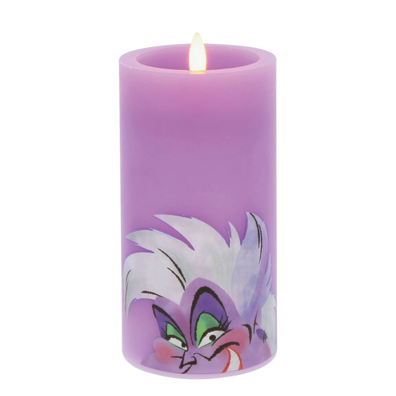 Bougie LED officielle Disney Ursula, design violet, sorcière de La Petite Sirène