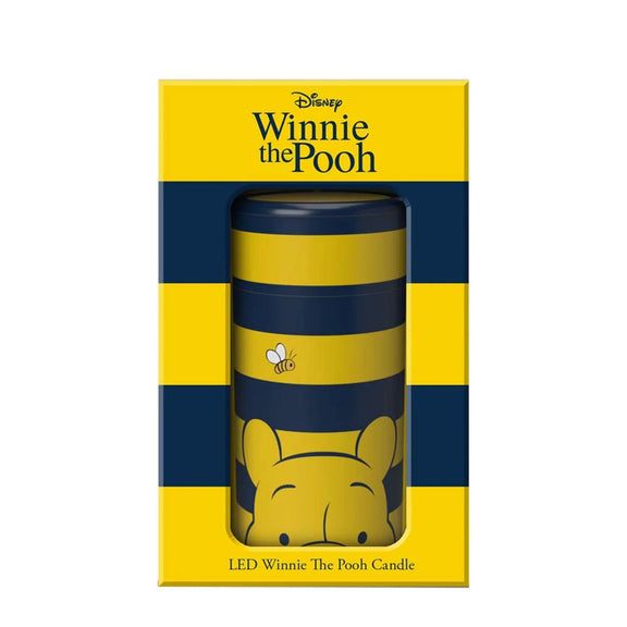 Bougie LED officielle Disney Winnie l'Ourson, rayures jaunes et noires et visage souriant