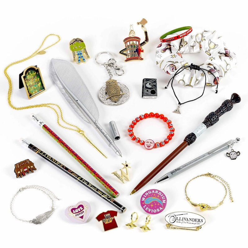 Calendrier de l'Avent 2025 Harry Potter Diagon Alley à 24 fenêtres avec bijoux et accessoires