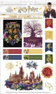 Planche de 95 stickers Harry Potter floral, emblèmes des maisons, château de Poudlard et Always