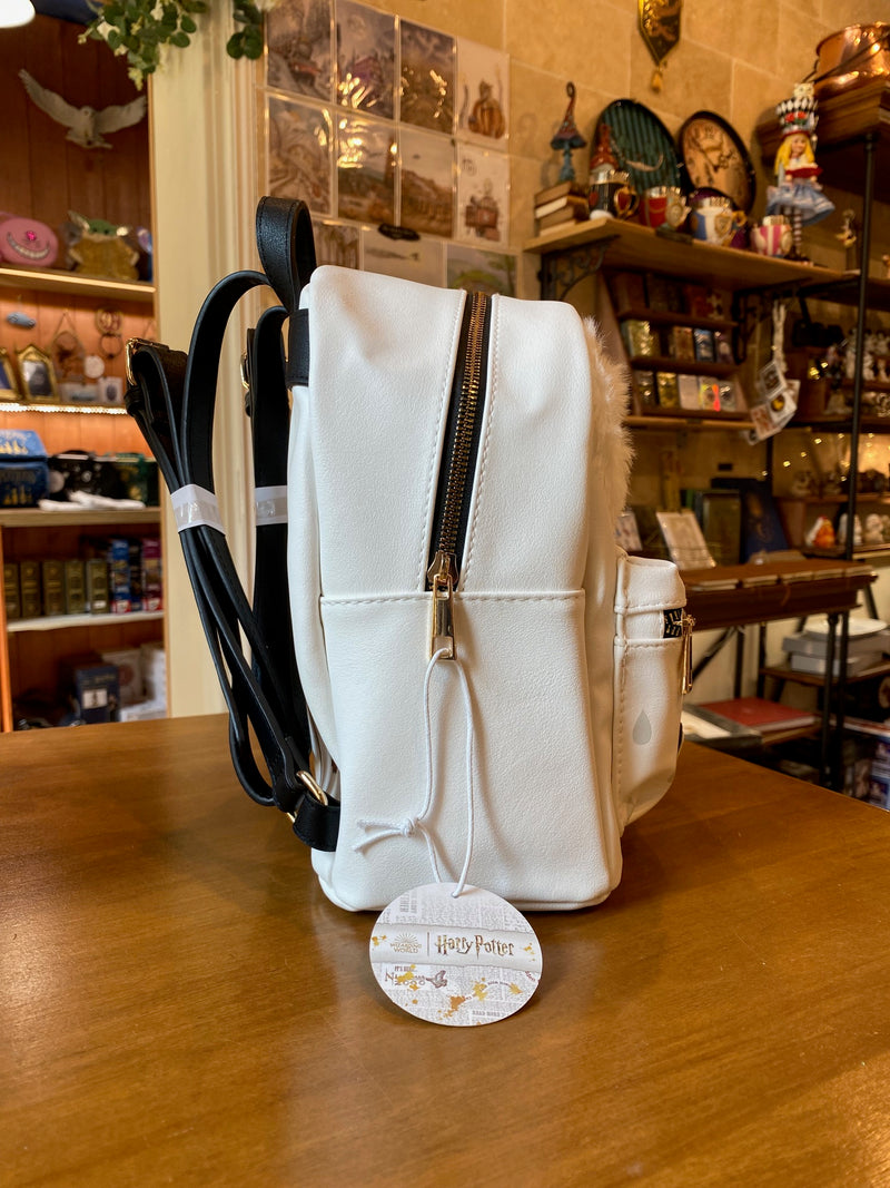 Mini sac à dos Harry Potter Hedwige effet peluche avec yeux brodés en relief