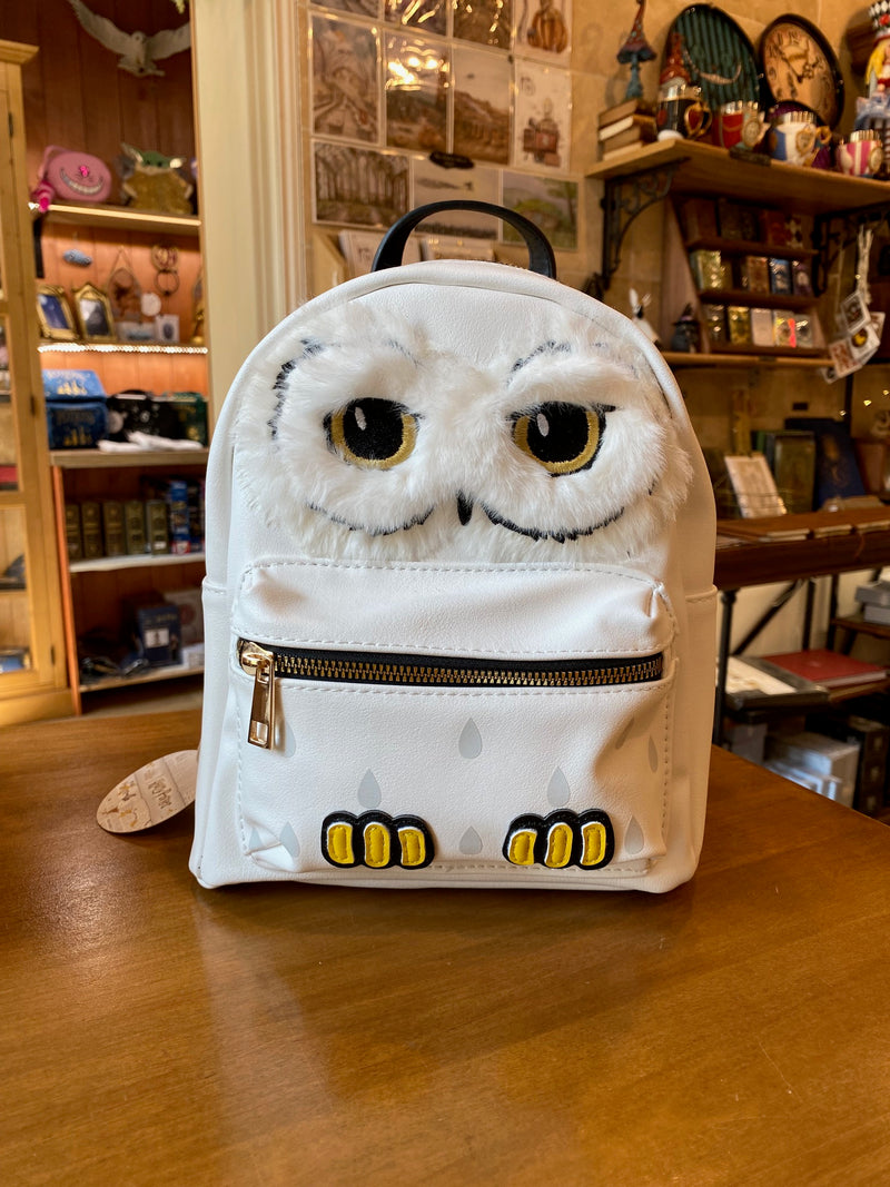 Mini sac à dos Harry Potter Hedwige effet peluche avec yeux brodés en relief