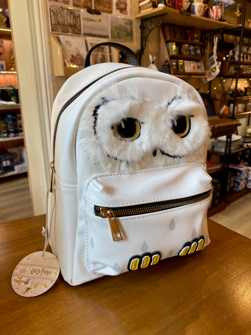 Mini sac à dos Harry Potter Hedwige effet peluche avec yeux brodés en relief