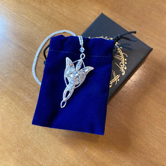 Pendentif Étoile du Soir d'Arwen, réplique bijou elfique du Seigneur des Anneaux, éclat cristallin