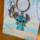 Porte-clés Disney Stitch en métal argenté orné de strass, figurine de 4 cm, Lilo & Stitch