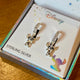 Boucles d'oreilles Disney Stitch en argent massif 925, demi-créoles serties d'oxydes de zirconium
