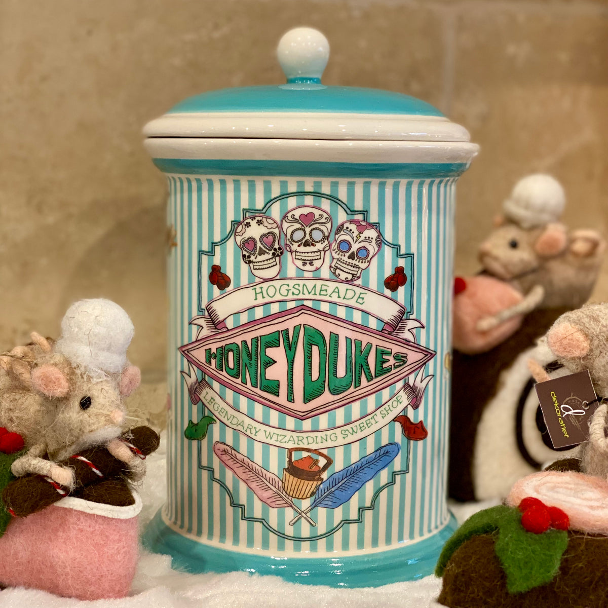 Bonbonnière Harry Potter Honeydukes en céramique colorée de 23 cm avec couvercle
