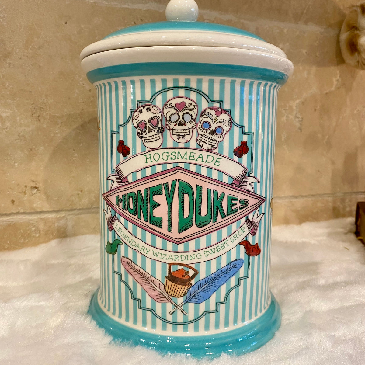 Bonbonnière Harry Potter Honeydukes en céramique colorée de 23 cm avec couvercle