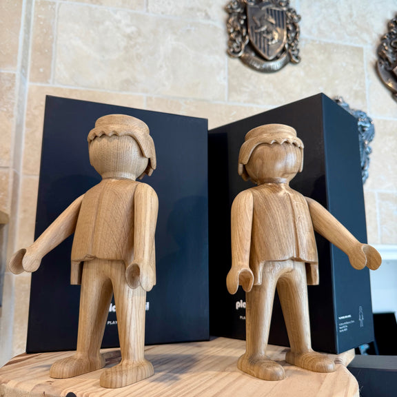 Figurine Playmobil grand modèle en chêne blanc européen Boyhood, objet décoratif haut de gamme