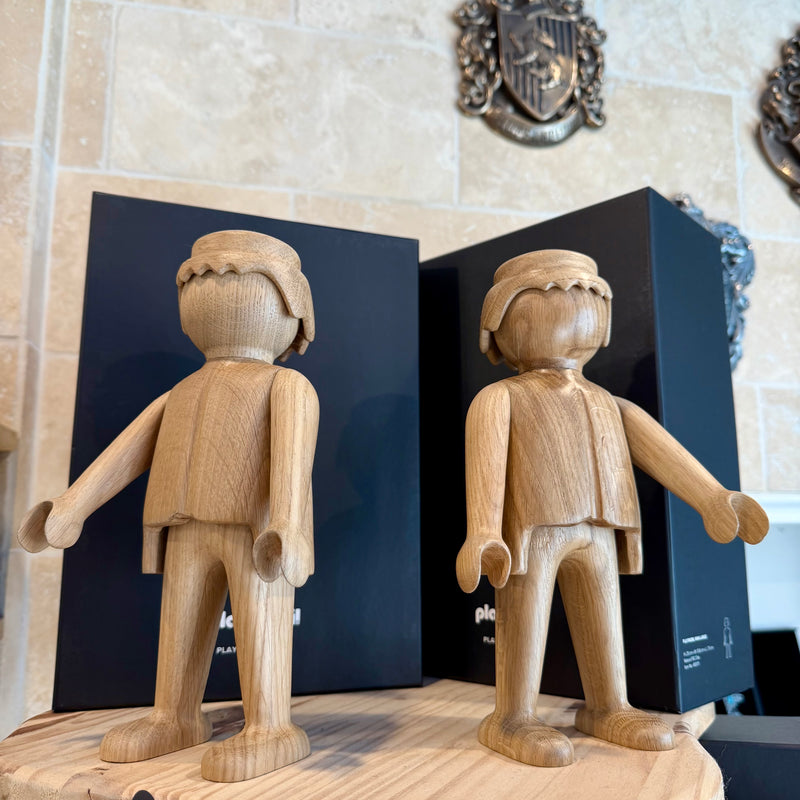 Figurine Playmobil grand modèle en chêne blanc européen Boyhood, objet décoratif haut de gamme