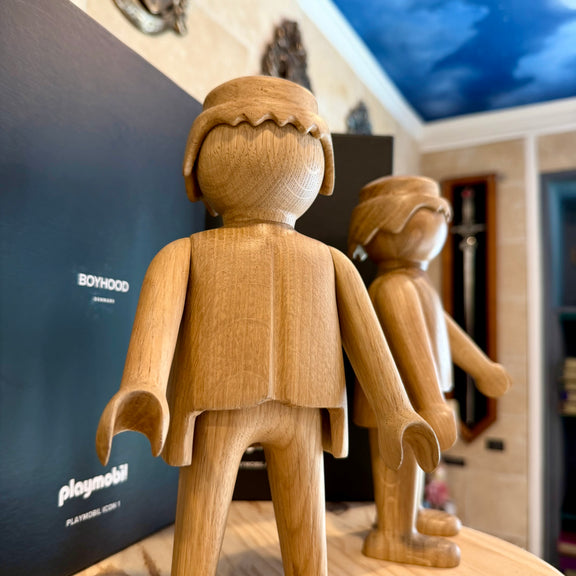 Figurine Playmobil grand modèle en chêne blanc européen Boyhood, objet décoratif haut de gamme