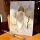 Illustration A5 du Mage Vert, mage ancien et sage avec dorures bronze en relief, L'Or.angerie
