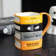 Mug Haunted Library en forme de quatre livres empilés noir, gris et orange, 600 ml, Halloween