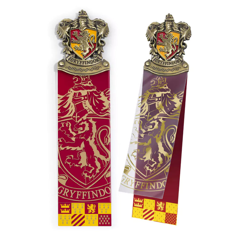 Marque-page Harry Potter Gryffondor Noble Collection avec blason en métal émaillé rouge et or