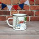 Mug en émail Peter Rabbit Out and About in London avec bus rouges, Big Ben et grande roue