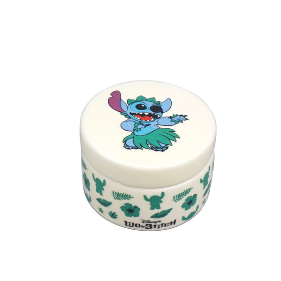 Boîte ronde en céramique Disney Lilo & Stitch avec Stitch en tenue de hula sur le couvercle