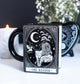 Mug en forme de livre ancien The Reader, tranche blanche façon pages, illustration mystique