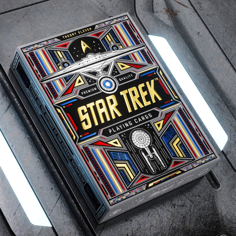 Coffret jeu de 54 cartes premium Theory11 Star Trek avec personnages de la série culte
