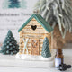 Brûle-parfum maison en céramique en forme de chalet de montagne, pour fondants parfumés