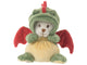 Peluche Bukowski Ziggy Dragon, ourson déguisé en dragon vert aux ailes rouges, 15 cm