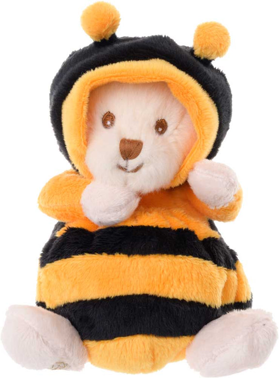 Peluche Bukowski Ziggy Abeille, ourson déguisé en abeille jaune et noire, 15 cm