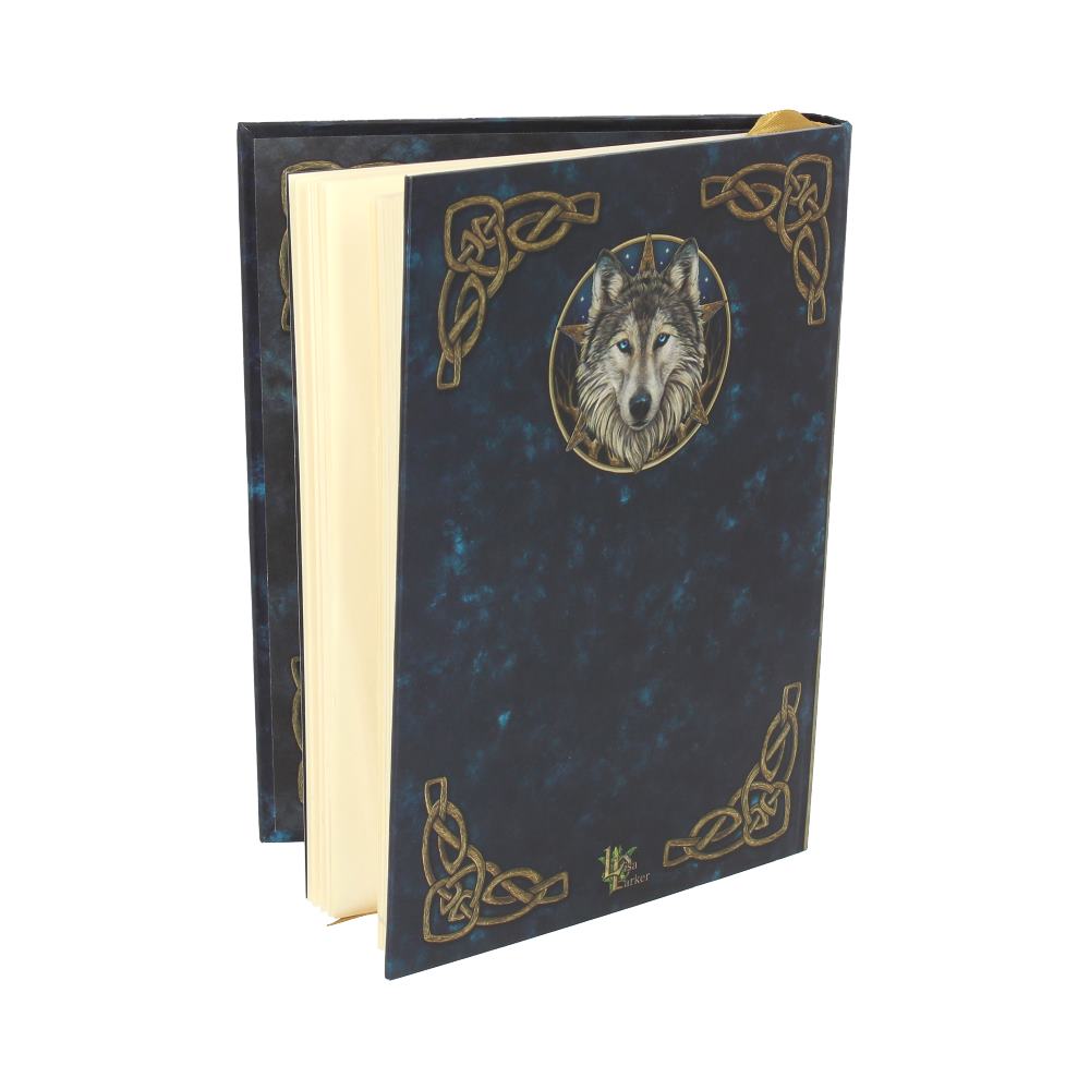 Carnet Nemesis Now Loup Mystique de Lisa Parker avec loup aux yeux bleus sur la couverture