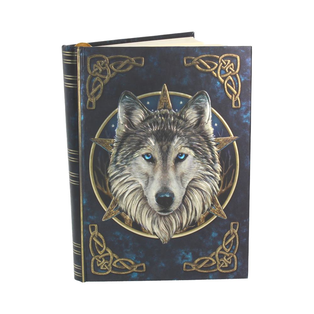 Carnet Nemesis Now Loup Mystique de Lisa Parker avec loup aux yeux bleus sur la couverture