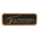 Enseigne murale Harry Potter Ollivanders en métal noir avec bordure dorée en bois