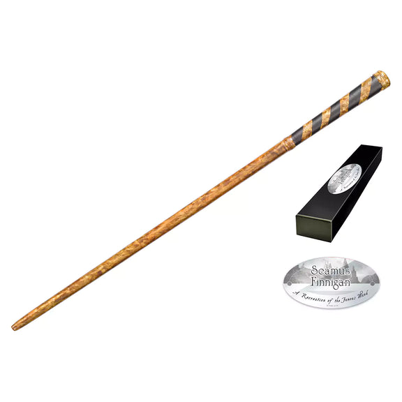 Baguette magique de Seamus Finnigan, réplique Harry Potter en résine dans sa boîte collection