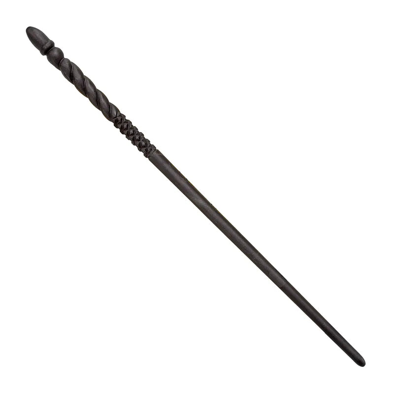 Baguette de Ginny Weasley effet bois noir sculpté, réplique Ollivander Harry Potter