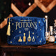 Trousse de toilette Harry Potter Potions de Poudlard en velours bleu nuit avec flacons dorés