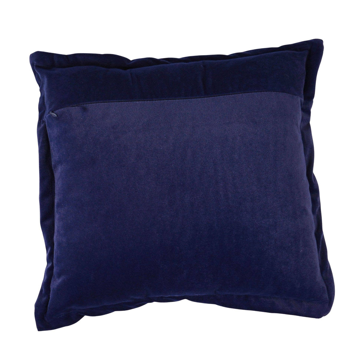 Coussin Harry Potter Buck l'hippogriffe brodé doré sur velours bleu profond, Widdop