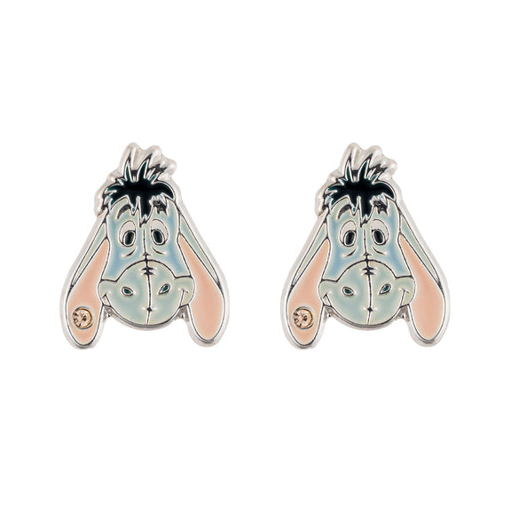 Boucles d'oreilles Disney Bourriquet en plaqué argent, compagnon de Winnie l'Ourson