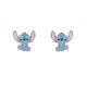 Boucles d'oreilles Disney Stitch en plaqué argent, visage de Stitch, hauteur 11 mm