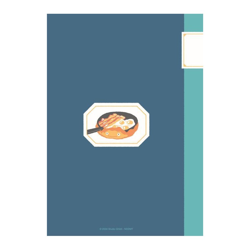 Carnet de notes B6 Calcifer du Château ambulant, couverture illustrée Studio Ghibli